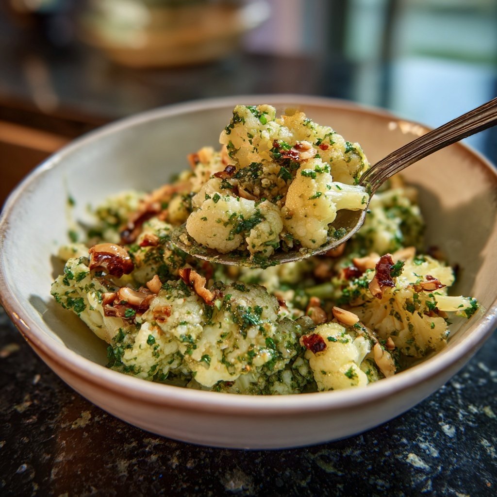 Blumenkohl Reis Mit Kräuter Pesto