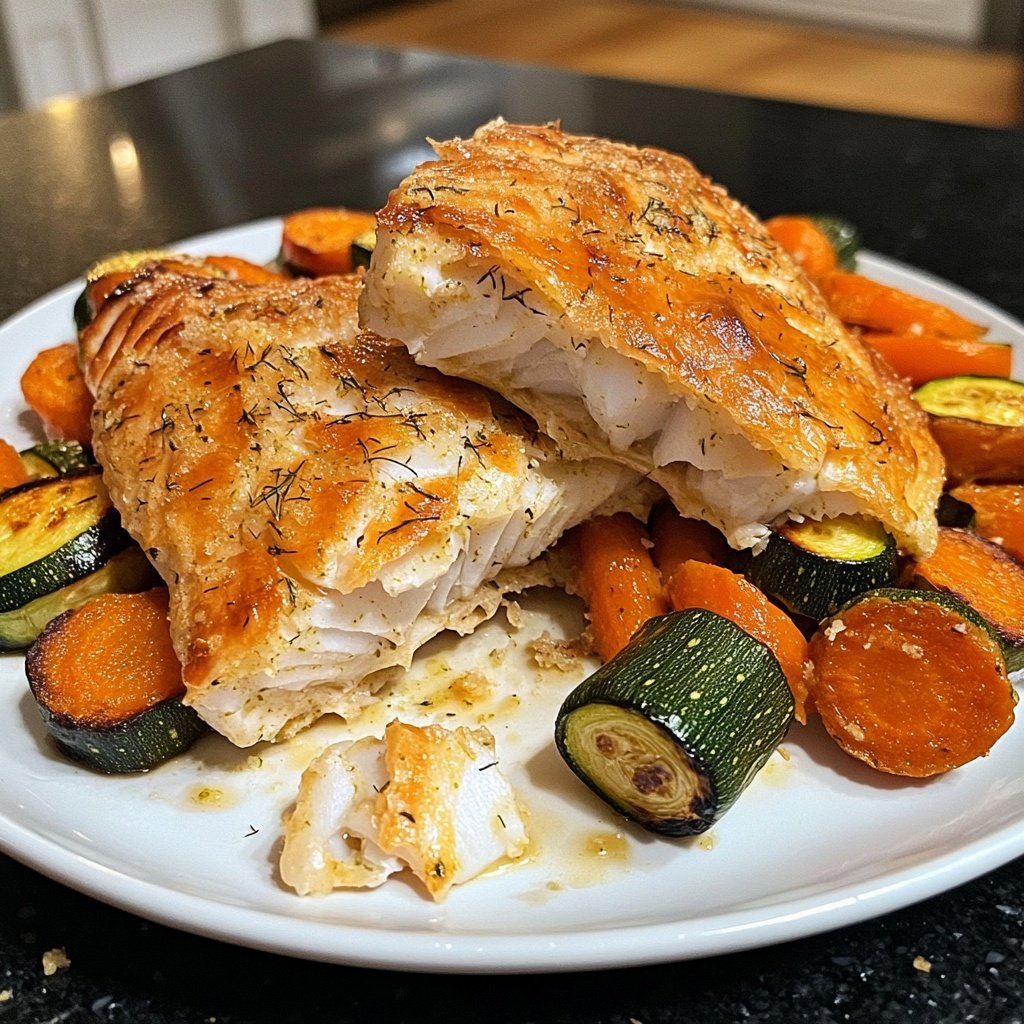 Lachs mit Ofengemüse & Zitronen-Dill-Sauce