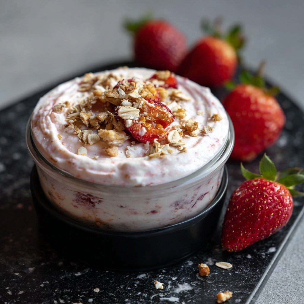Erdbeer Quark Creme Mit Hafer Crunch