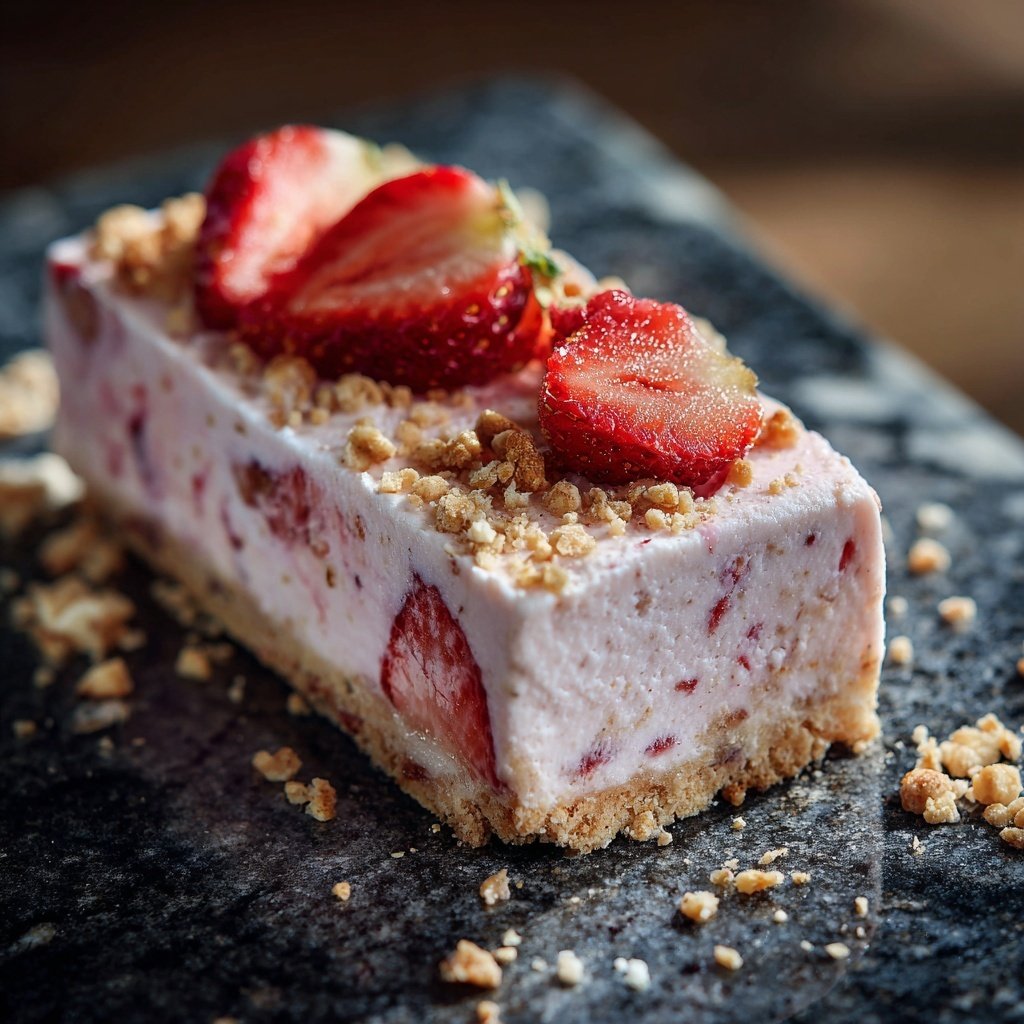 Erdbeer Joghurt Schnitten Mit Mandelboden